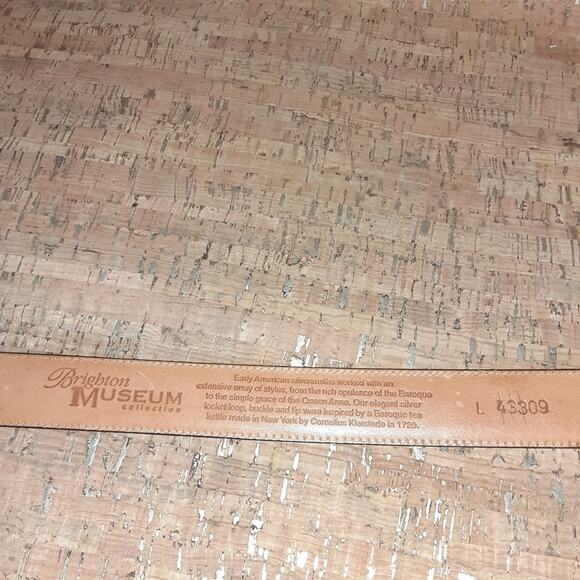 Brighton Size Large Brown Leather Belt with Silver Locket buckle vintage 95 37" - Picture 8 of 9